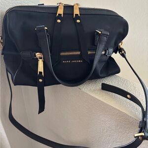 Marc Jacobs Black and Gold Satchel